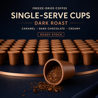 Café Instantáneo Liofilizado de Mezcla Artesanal para el Hogar, con Notas de Chocolate Negro y Caramelo, Ideal para Reuniones de Oficina, Venta al por Mayor