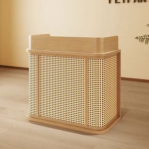 Mostrador de Recepción Pequeño <span class=keywords><strong>Blanco</strong></span> para Clínicas de Belleza y Salones, Diseño Simple para Caja Registradora - Product Image 2