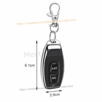 Télécommande universelle sans fil AB 2 boutons 433 MHz, émetteur RF, porte-clés, pile intégrée