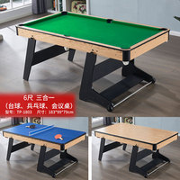 Table de billard convertible de 6 pieds pliable de 6 pieds multi-jeux à manger Tennis de table Mini table de billard 3 en 1 pour enfants et adultes