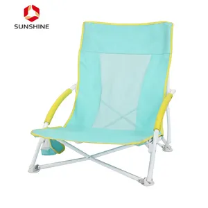 Sunshine taşınabilir hafif mobilya açık plaj kamp katlanır düşük profilli sandalye