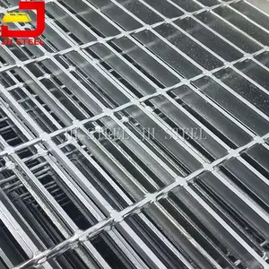 Heavy galvanized steel grating 32x5mm various shapes and sizes steel grate for deck with clips
