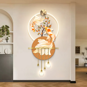 Stampa all'ingrosso moderna su tela <span class=keywords><strong>di</strong></span> cristallo pittura <span class=keywords><strong>di</strong></span> porcellana opere d'arte per la casa Hotel ufficio soggiorno decorazione Koi pittura <span class=keywords><strong>di</strong></span> pesce - Product Image 5