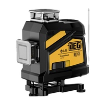 Niveau laser professionnel 4D 360 degrés avec batterie au lithium rechargeable, vert, 16 lignes, qualité industrielle pour la décoration