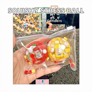Mini Pelota Antiestrés de TPR de Maltozina Amarilla y Roja de 4 cm, Juguete para Aliviar el Estrés, Regalo para Niños y Adultos de 5 a 7 Años, Mejora el Estado de Ánimo - Product Image 2