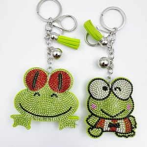 Nouveau Pendentif de Sac Grenouille Incrusté de Diamants, Dessin Animé Mignon, Accessoire Créatif en Métal Frangé, Bestseller Transfrontalier - Product Image 1