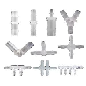 Conectores para aquário, conectores retos pp, rosca hexagonal de M9-M12, peças da mangueira de água 10-12mm para aquário