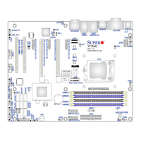 Motherboard Server ATX MBD-X11SAE dengan Satu Soket Intel C236 LGA-1151 (Socket H4), Mendukung DDR4
