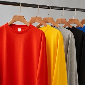 T-shirts à manches longues personnalisés pas chers, impression par sublimation, logo, séchage rapide, 100% coton, pour hommes - Product Image 6