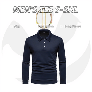 T-shirts à col roulé en coton 100% uni 240 g/m² coupe classique S-5XL manches longues style décontracté teinture unie logo OEM vierge vente en gros - Product Image 3