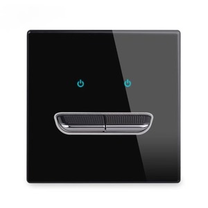 Spostare il pulsante di ripristino. Pannello in Plastica Bianco e Nero 86 con Luci LED Set di Prese Elettriche a Muro UE Serie Completa. - Product Image 4