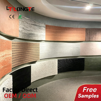 Paneles de Revestimiento de Pared de Piedra Artificial Flexible/Suave, Diseño OEM/ODM, Imitación de Travertino 3D MCM