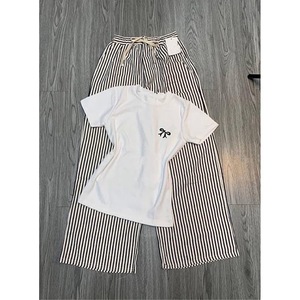 I-0755 Conjunto <span class=keywords><strong>de</strong></span> Camiseta y Pantalones <span class=keywords><strong>de</strong></span> Moda para Mujer, Conjunto Clásico Informal <span class=keywords><strong>de</strong></span> 2 Piezas, Conjunto Sencillo <span class=keywords><strong>de</strong></span> Camiseta y Pantalones para Mujer - Product Image 6