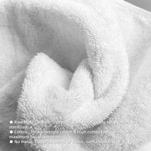 Chiffons de nettoyage en coton recyclé 100% blanc de qualité supérieure, absorbants pour l'huile et l'eau, doux pour le nettoyage industriel - Product Image 4