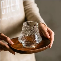 Tasses à Cappuccino en Verre Transparent de Forme Unique 220ml 310ml avec Logo Personnalisé – Nouveauté Créative pour Café, Latte et Café Glacé – Vente Flash