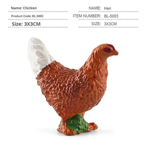 Mini Granja de Simulación Transfronteriza, Aves de Corral, <span class=keywords><strong>Pollo</strong></span>, Pato, Ganso, Vaca Lechera, Modelo de Animales Pequeños, Mesa de Arena para Maternidad, Juguete de Paisaje de PVC - Product Image 6