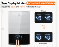 Chauffe-eau électrique instantané 8000W+ avec écran tactile, contrôle par application, étanche IPx4, affichage LED, économie d'énergie, rapide