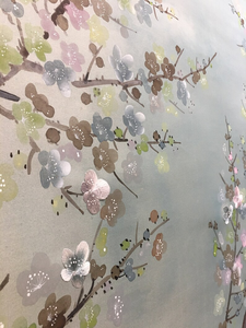 Broderie murale de fleurs de prunier colorées, <span class=keywords><strong>tapisserie</strong></span> en soie brodée à la main pour la décoration de la maison - Product Image 4