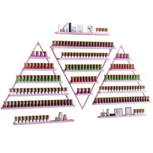 Luxury Metal <b>Nail</b> Polish Rack Wall Mounted Display Organizer Triangle Geometric <b>Nail</b> Salon Furniture Cosmetic Storage Shelf - Product Image 6