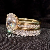 Bague en or blanc 9K-18K avec diamant de laboratoire certifié GIA, taille princesse, pour fiançailles et mariage, pavé, pour tenue de soirée féminine