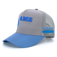 Casquettes de camionneur en gros, imperméables, personnalisées, en maille, 5 panneaux, avec logo brodé