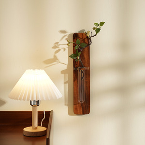 Support mural en bois massif pour vase, rectangulaire, pour culture hydroponique, décoration intérieure, salon, chambre - Product Image 3