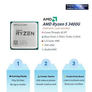 PANDL Neues AM4 Dual DDR4 RAM M2 SATA 3.0 USB3.0 PCIeX16 A320M Motherboard für 5 3400G Unterstütztes 64GB Desktop Gaming PC Set - Product Image 2