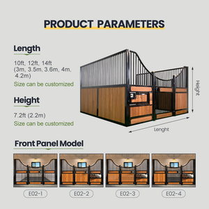 JH E02 yüksek yoğunluklu bambu ahşap at durak cepheler paneli prefabrik çelik at istikrarlı yapısı iç Stables - Product Image 2