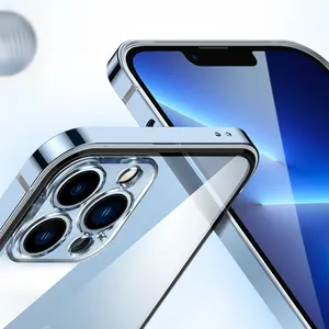 iPhone 13 Pro Max 14 Pro防震金属透明外壳iPhone 12 13外壳高清透明电脑手机壳