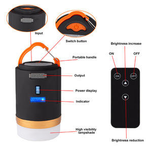 Lampe de camping LED rechargeable pour l'extérieur avec port USB, lampe de tente d'urgence haute luminosité pour la randonnée et le trekking - Product Image 5