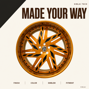 ล้อแม็กซ์ XINLAI คุณภาพสูง ลาย Candy Orange ขนาด 19 20 21 นิ้ว 5x112 ดีไซน์ Turbine Twist Diamond สำหรับรถยนต์ Mercedes C Class W206 Sport - Product Image 6