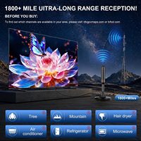 Antenne TV intérieure avec 2 amplificateurs, amplificateur de signal, réception longue portée, antenne TV numérique intelligente 4K 1080p HD, prend en charge les chaînes locales