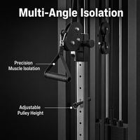Plateforme de musculation professionnelle commerciale de type avancé, équipement de fitness Smith multi-gym 4 stations pour salle de sport