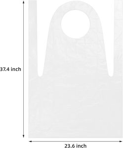 Batas Desechables de Plástico Transparente para Adultos, Delantales Impermeables Transparentes para Uso Doméstico y al Aire Libre - Product Image 3