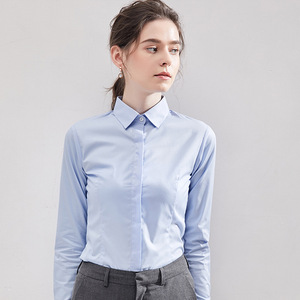 Camisa de Bambú para Mujer, <span class=keywords><strong>Manga</strong></span> Larga, Cierre de Botones, <span class=keywords><strong>Blusa</strong></span> Blanca Clásica de Oficina, Transpirable, Suave, Informal, Elegante, Corte Entallado - Product Image 2