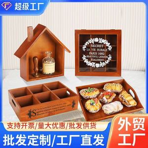 Wooden Desktop Cosmetic Storage <b>Box</b> With Mirror And Compartment Tray For <b>Makeup</b> Organizers - Product Image 5