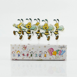 Incroyable bougie d'<span class=keywords><strong>anniversaire</strong></span> abeille naturelle bougie d'<span class=keywords><strong>anniversaire</strong></span> drôle <span class=keywords><strong>pour</strong></span> décoration de gâteau - Product Image 1
