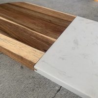 Produits Innovants Nouveautés 2026 Planche à découper en marbre et bois de petite taille au design moderne pour accessoires de cuisine
