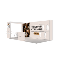 Stand d'exposition modulaire en aluminium 10x20 pieds, montage sans outil, pour présentoir de vêtements, stand de salon professionnel