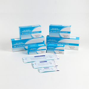 Rollo de bolsa de esterilización Dental <span class=keywords><strong>ETO</strong></span> EOS, carrete aprobado de 510K de papel desinfectante PP PET, consumibles médicos