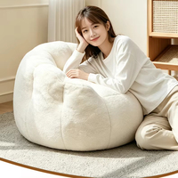 Waschbarer Tragbarer Indoor Super Weicher Memory-Schaum Blumenförmiger Beiger Wohnzimmer-Lounge-Sitzsack Faulenzerstuhl