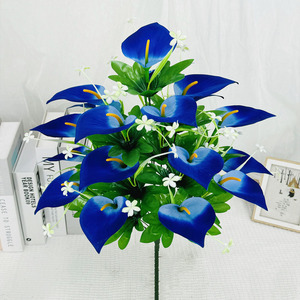 Bán Buôn 18 Đầu Lụa Nhung <span class=keywords><strong>Calla</strong></span> <span class=keywords><strong>Lily</strong></span> Nhân Tạo Hoa Trang Trí Đám Cưới <span class=keywords><strong>Calla</strong></span> <span class=keywords><strong>Lily</strong></span> - Product Image 2