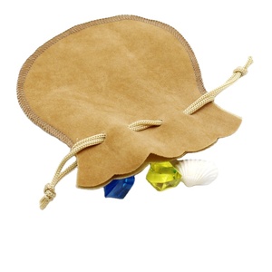 Pochette cadeau pour bijoux, sac en velours et flanelle avec cordon de serrage, petite taille, vente en gros, fournitures d'impression de logo OEM - Product Image 6