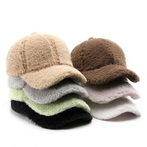 Custom 100% Polyester Faux Fur <b>Baseball</b> <b>Cap</b> <b>Plain</b> Blank Design Customized Logo - Product Image 6