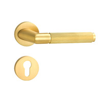 Nouvelle conception, poignées et serrures de porte de villa modernes de haute qualité, en laiton pur, couleur personnalisée, installation facile