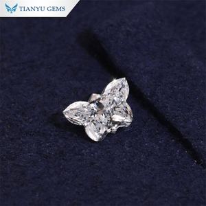 Tianyu Gems Retail Fashion Butterfly Design DEF VVS1 Lab Grown Diamond para mujeres Hacer anillos de joyería - Product Image 4