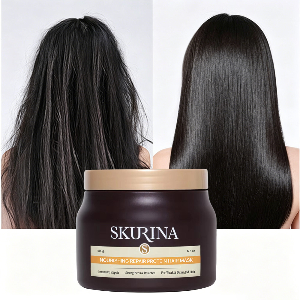 Nourishing Vegan Protein Hair Cream Jojoba Oil Avocado Butter Keratin Peptides Deep Repair Damaged Hair Treatment Conditioner