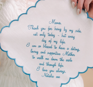 Servilletas cuadradas de lino para bodas hechas a mano, servilletas cuadradas con monograma bordado personalizado, pañuelo OEM para bodas - Product Image 2