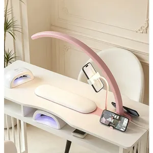 Lámpara de Media Luna 2026, Multifuncional, con Soporte y Reposabrazos, Interruptor de Botón, Luz LED Regulable para Salón de Belleza y Manicura - Product Image 6