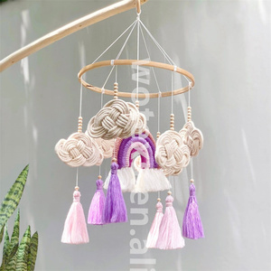 BM050 viola a forma di nuvola <span class=keywords><strong>per</strong></span> bambini Mobile con nappina colorata Mobile culla Mobile <span class=keywords><strong>per</strong></span> asilo nido <span class=keywords><strong>accessori</strong></span> <span class=keywords><strong>per</strong></span> bambini nuovo regalo - Product Image 2